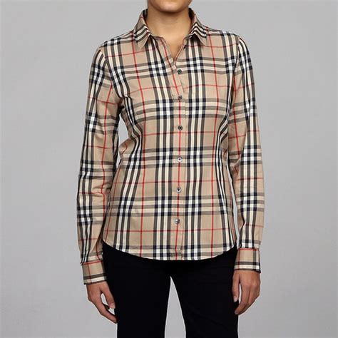 burberry female shirt|Burberry plaid shirt women's.